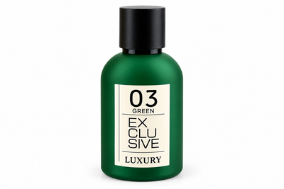 03 GREEN EXCLUSIVE KHALIS LUXURY flacon vert seul fond blanc