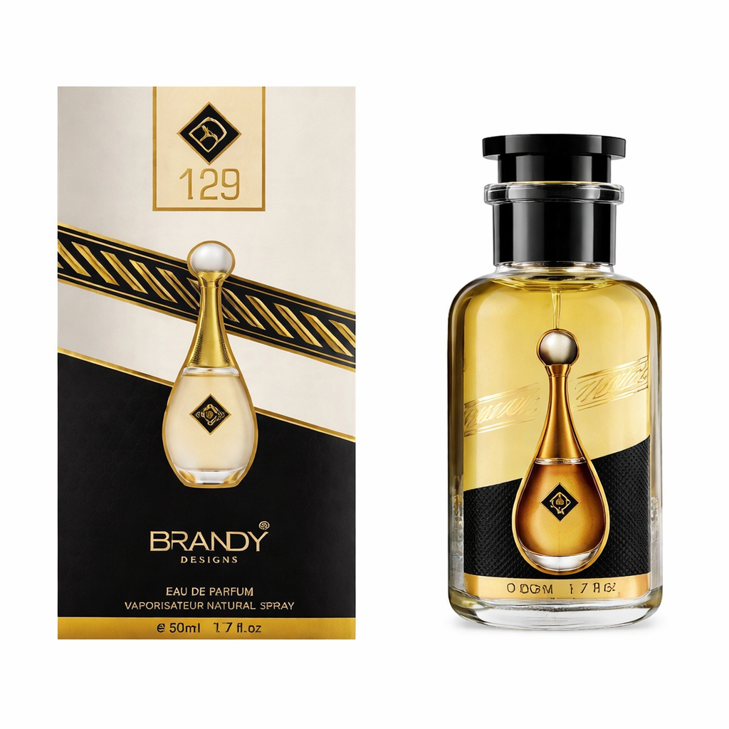 129 – Eau de Parfum Femme Florale, Fruitée et Musquée 50 ml | Brandy Designs