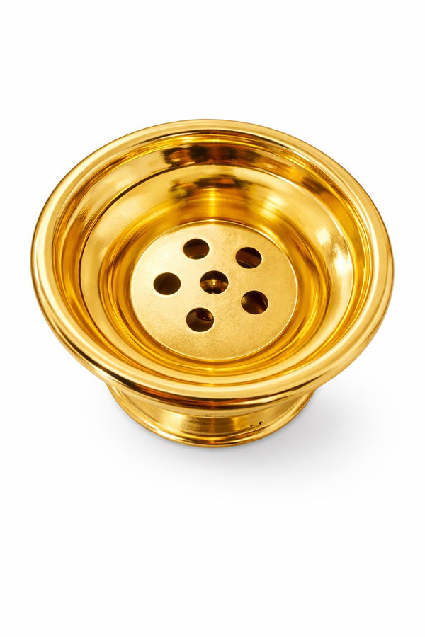 Brûleur d’encens métallique doré
