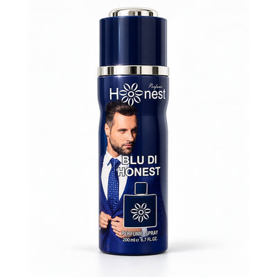 BLU DI HONEST 200 ml Honest Damas Rose – spray parfumé homme sur fond blanc
