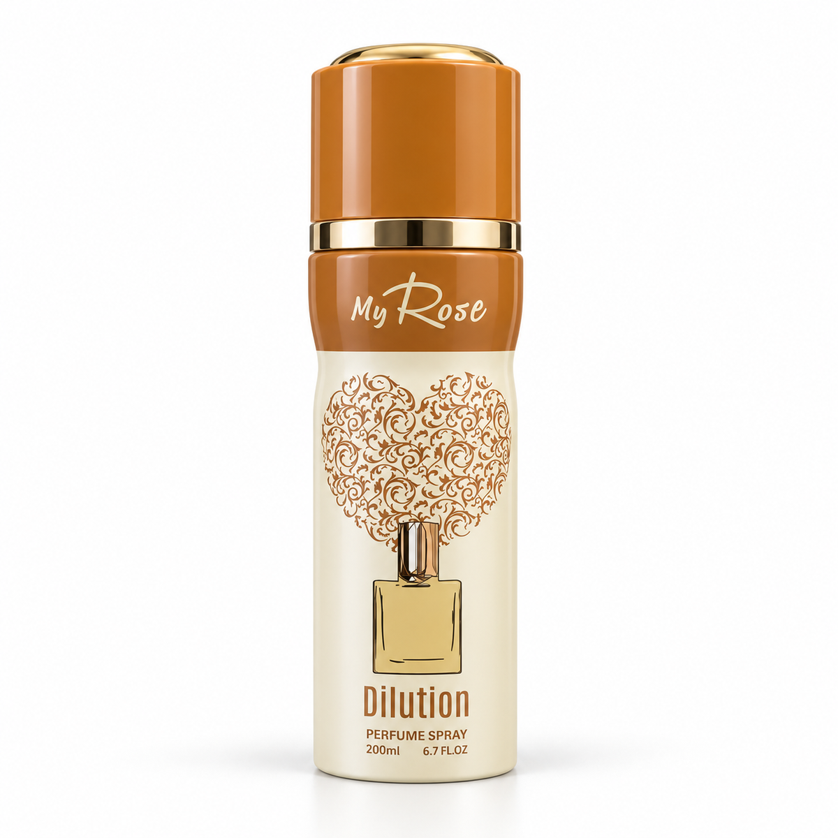 DILUTION MY ROSE DAMAS ROSE – Spray parfumé femme 200 ml, flacon centré sur fond blanc